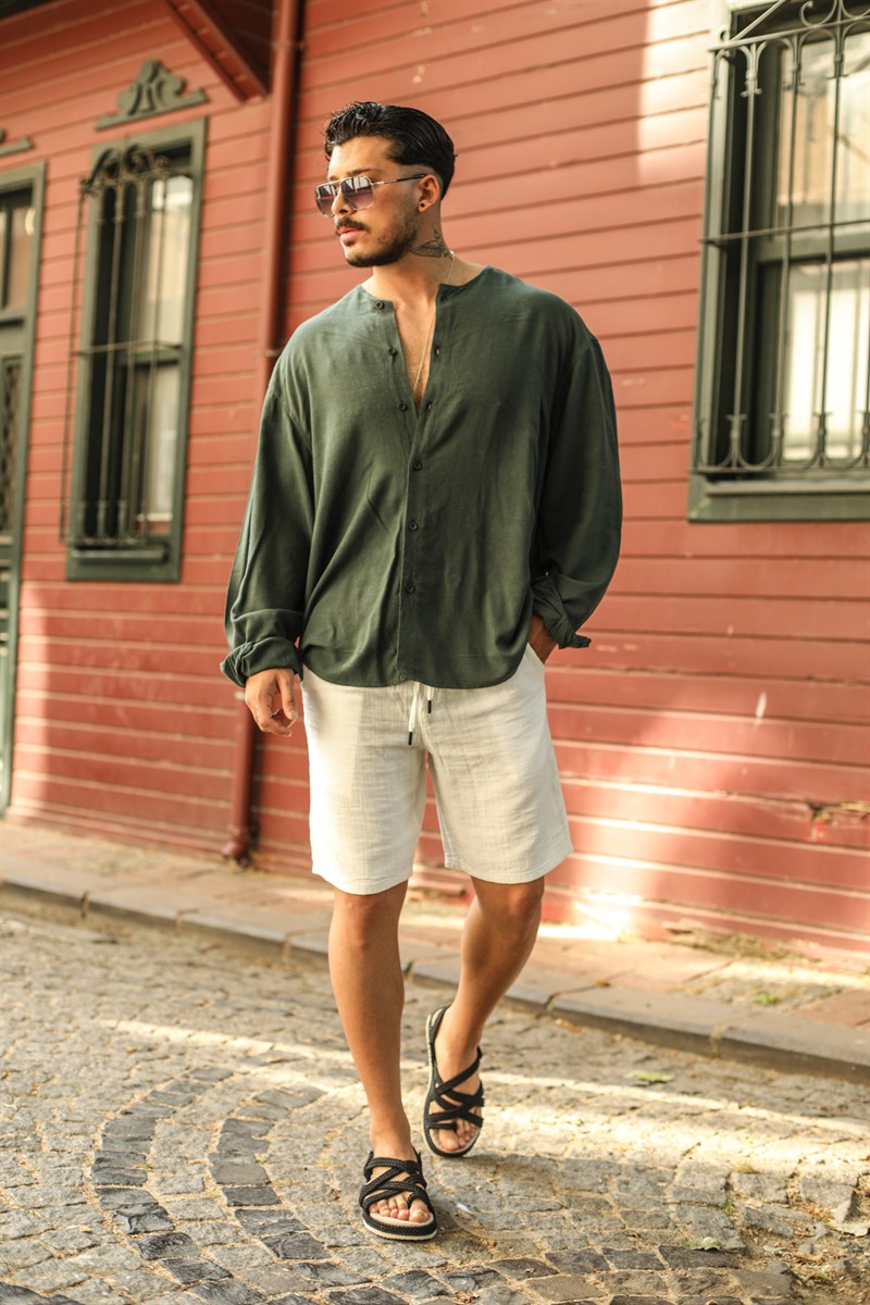 Hakim Yaka Oversize Gömlek