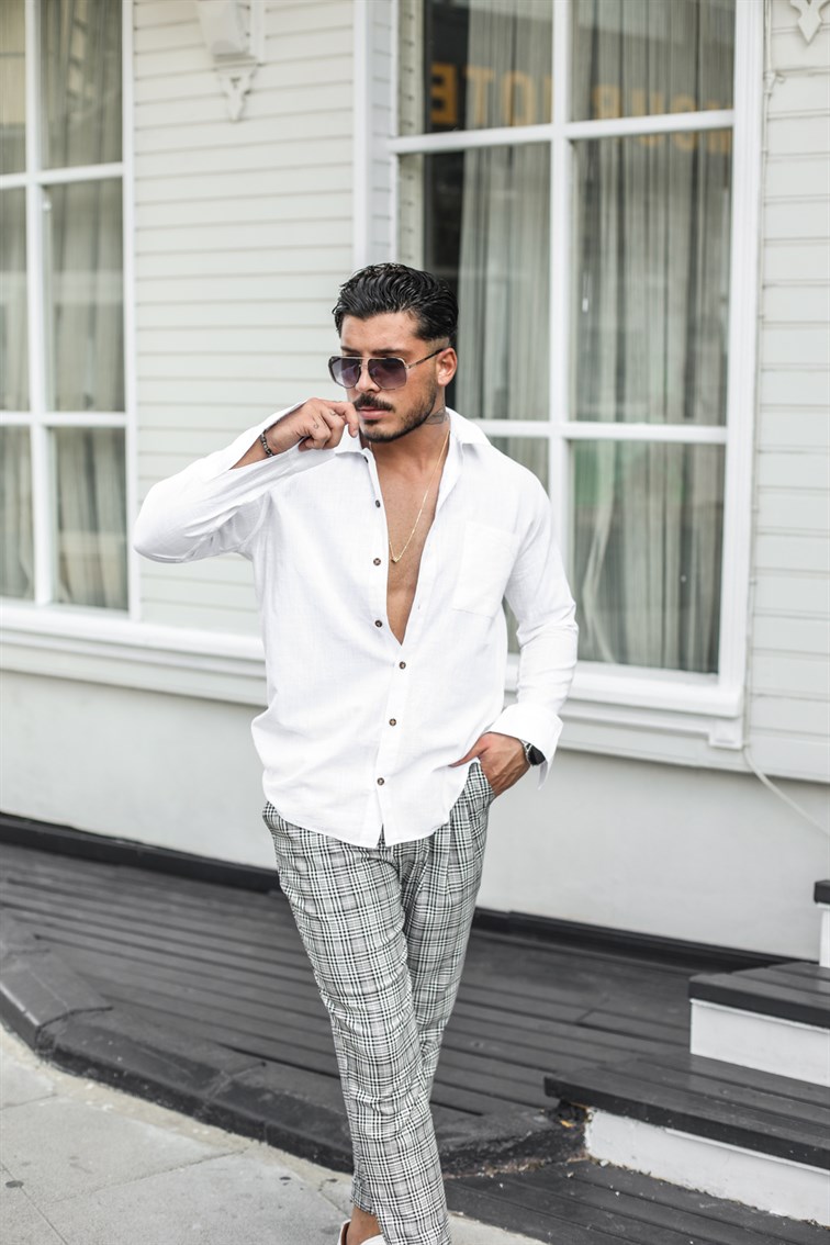 İnce Tek Cepli Oversize Gömlek