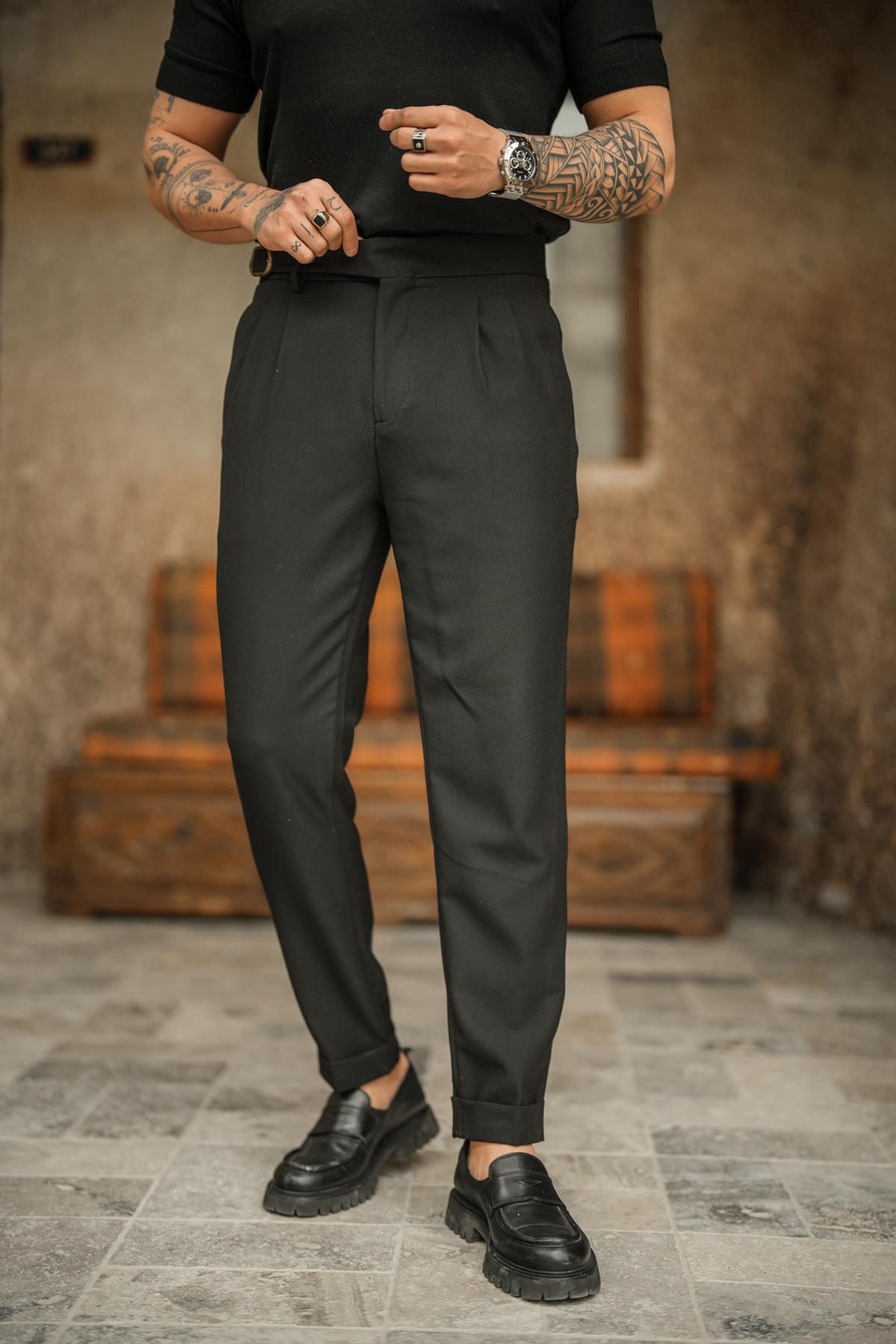 İtalyan Model Klasilk Kalem Pantolon Siyah