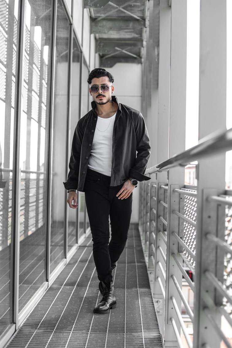 Kadife Oversize Gömlek