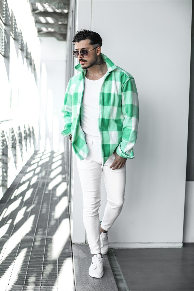 Kareli Polar Oversize Gömlek