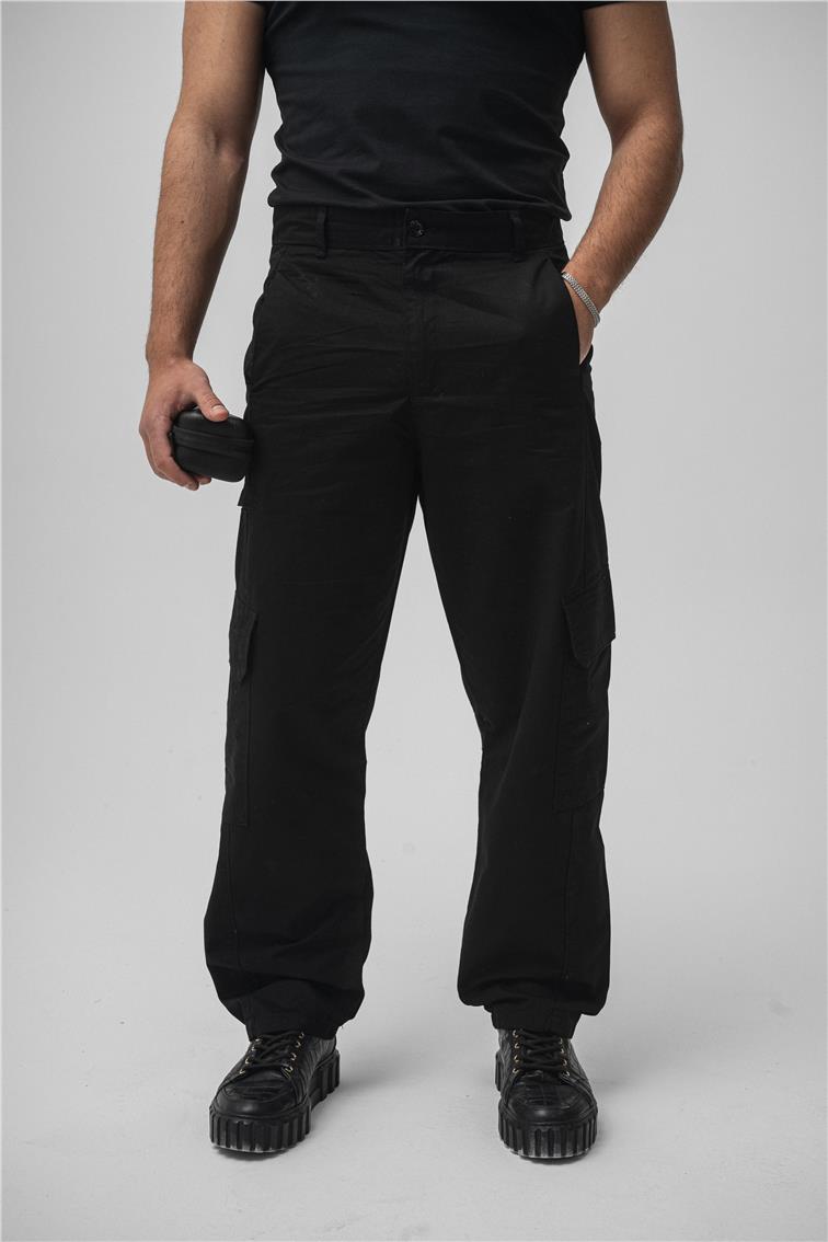 Kargo Cep Baggy Pant. Siyah