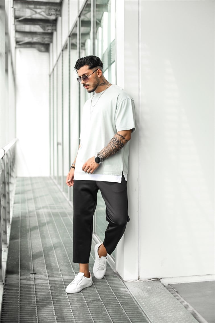 Katlı Detay Oversize T-Shırt