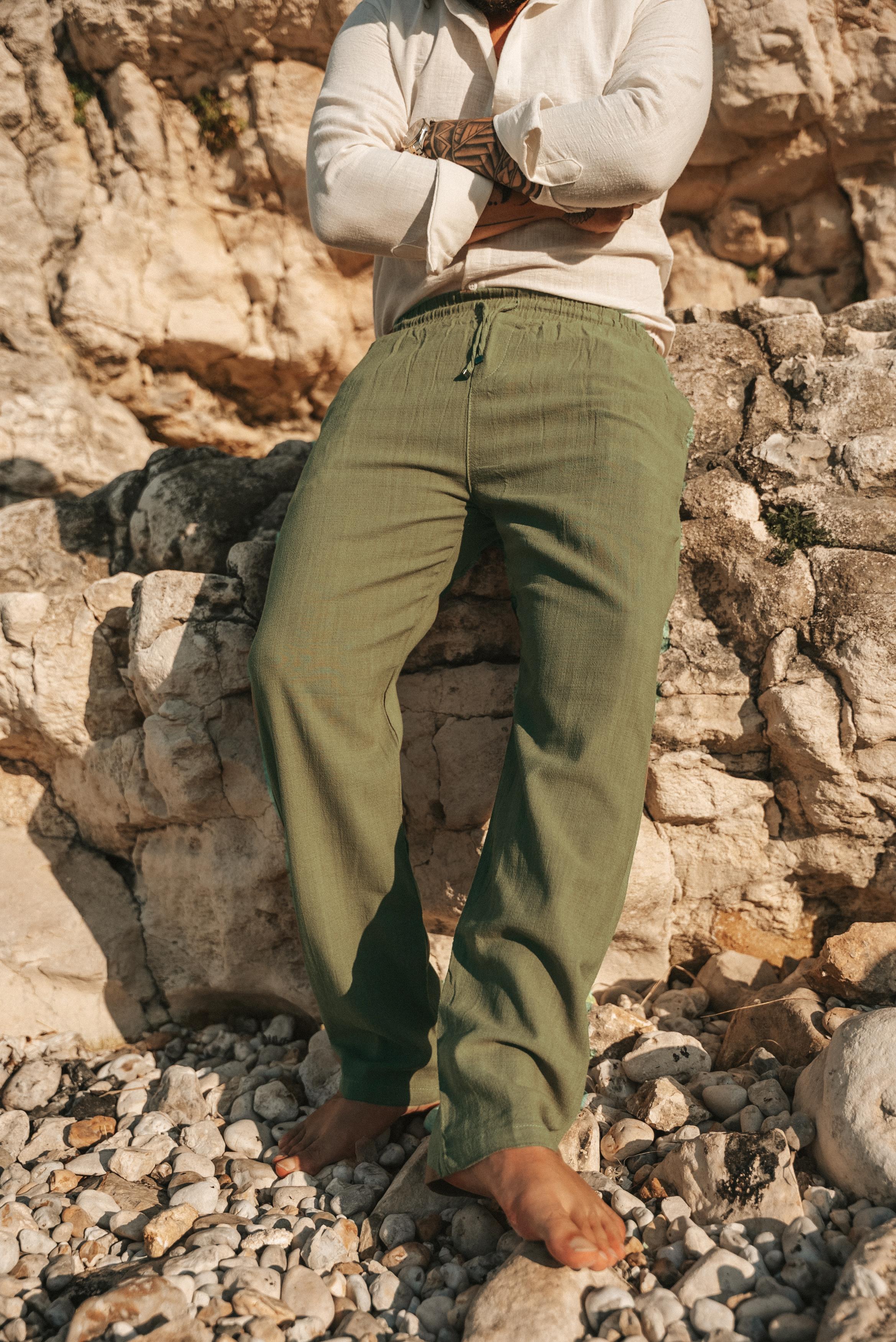 Keten Baggy Pant. Kahve