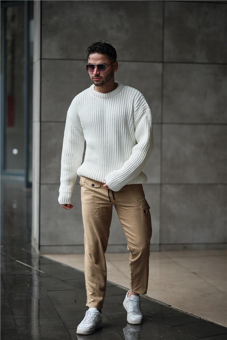 Keten Boyfrined Pantolon Camel