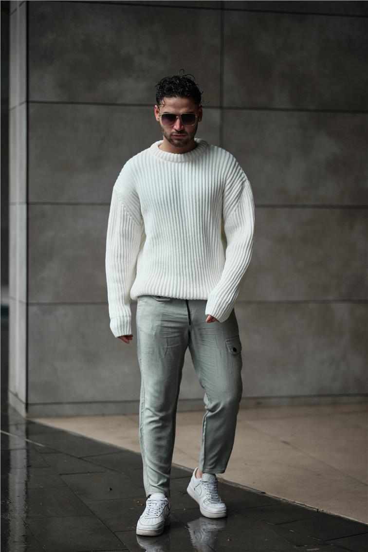 Keten Boyfrined Pantolon Mint