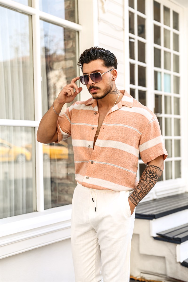 Keten  Kısa Kol  Oversize Gömlek