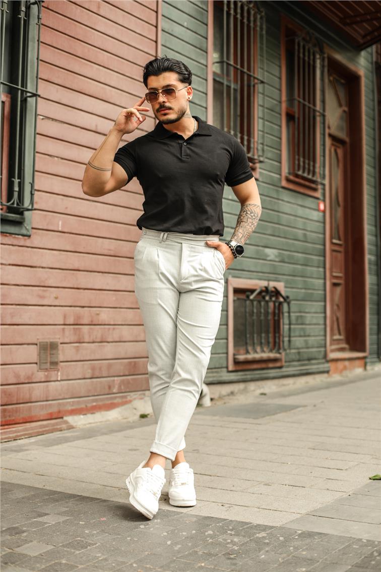 Klasik Actual Kalem Pantolon Gri