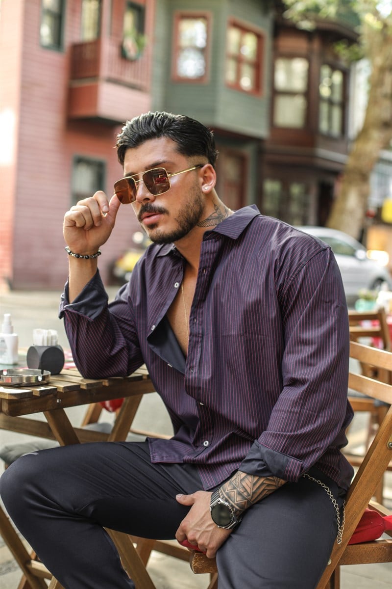 Klasik Çizgili Gömlek