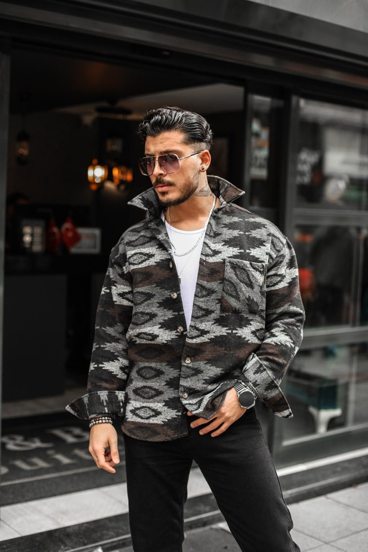 Klon Detaylı Oduncu Oversize Gömlek