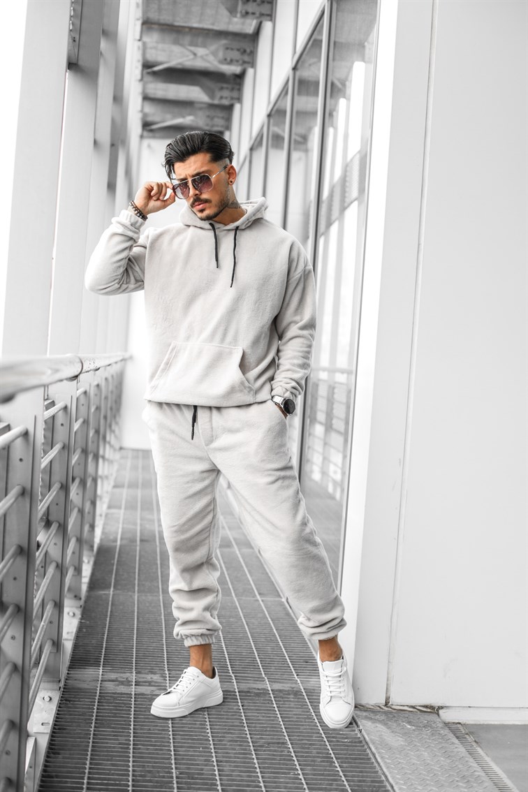 Kolu Lastikli Kapüşonlu Oversize Sweatshirt