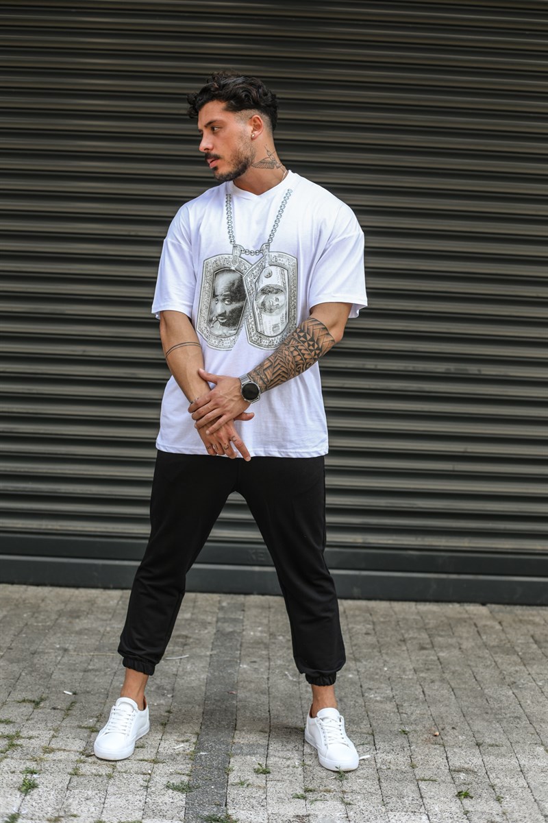 Künye Detaylı Oversize T-Shirt