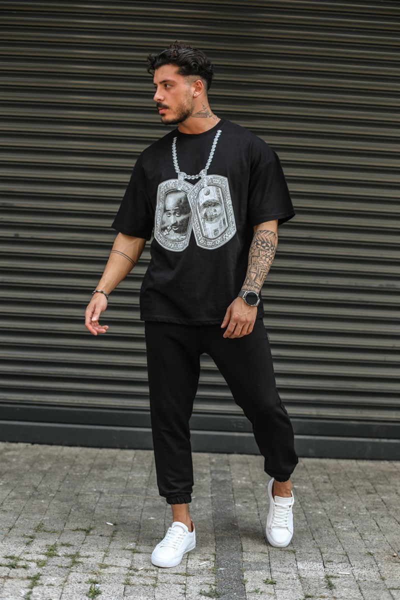 Künye Detaylı Oversize T-Shirt