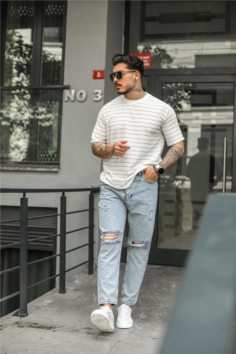 LESSİSMORE Oversize T-Shirt Beyaz