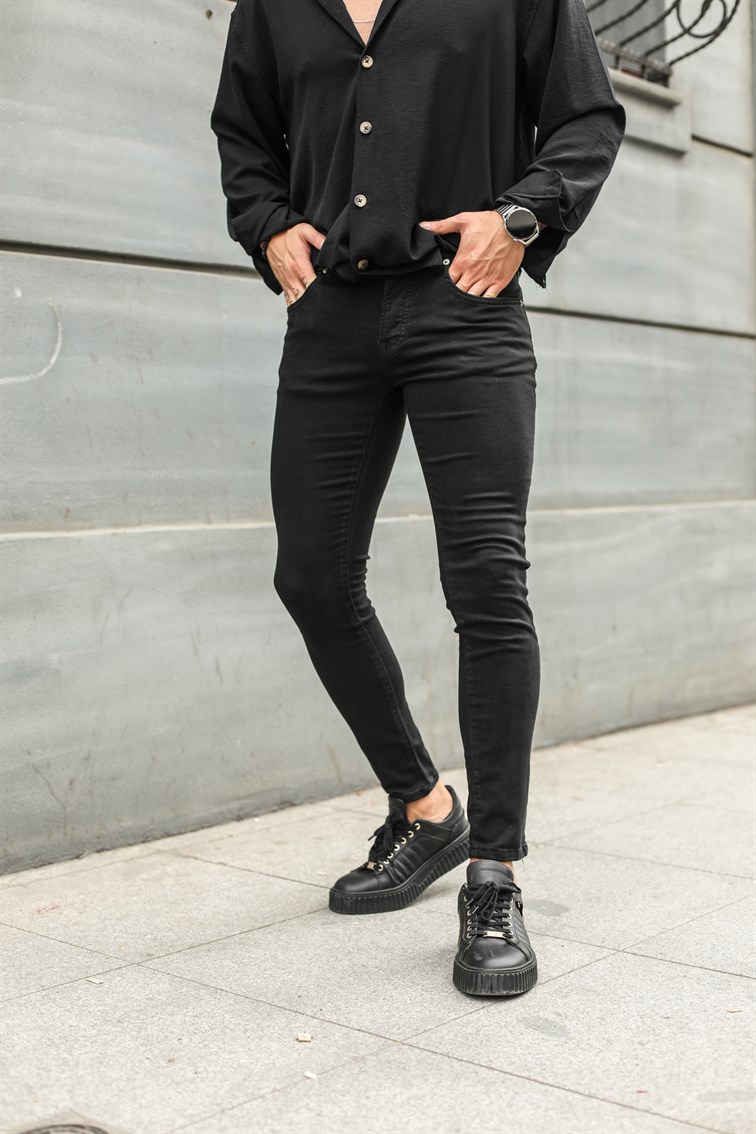 Likralı Siyah Pantolon