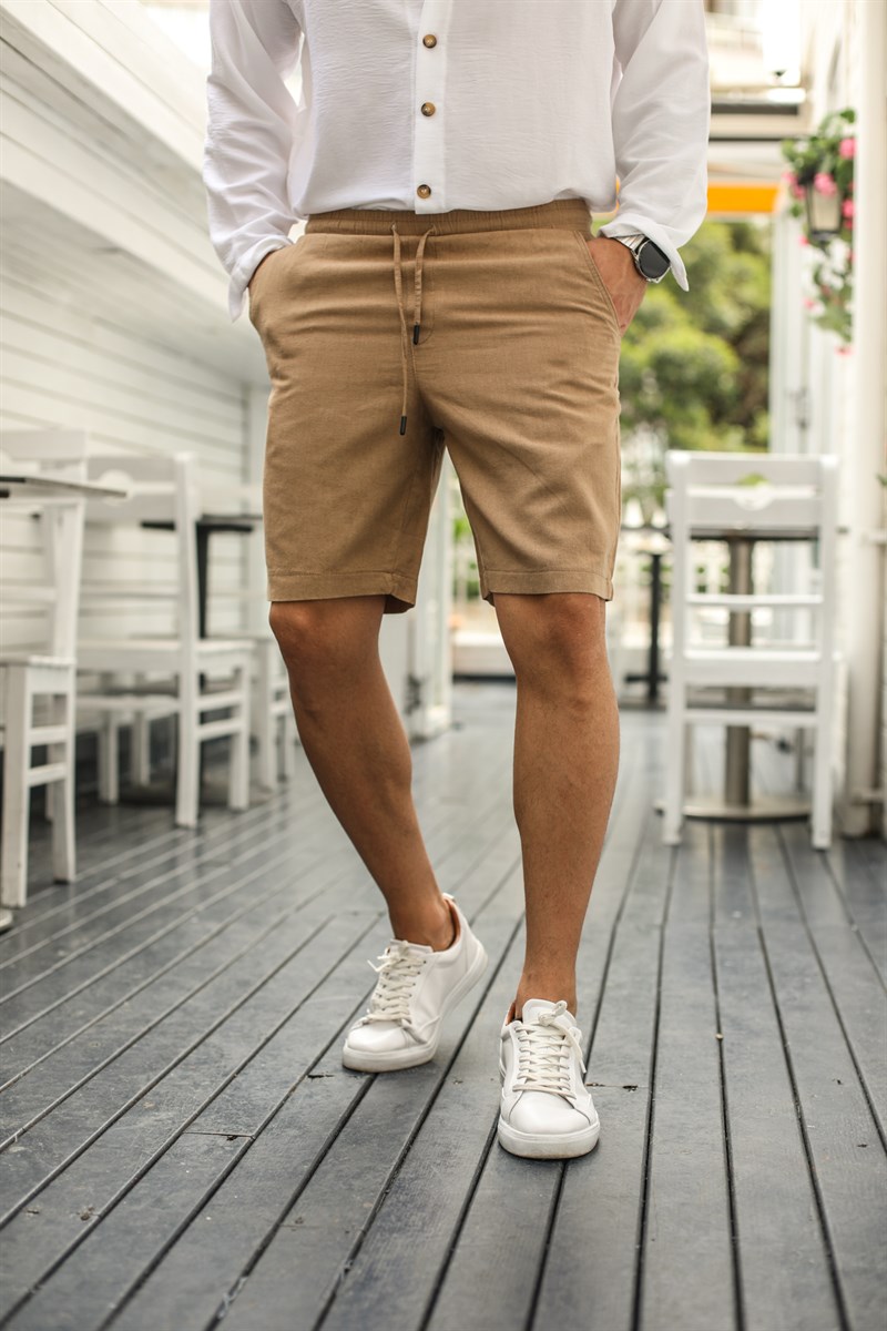 Linen Short Camel · 3