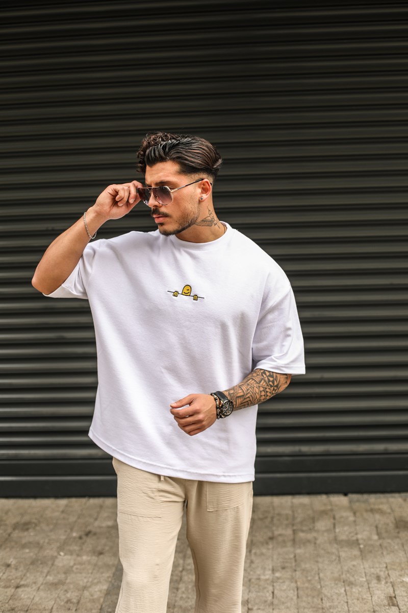 Minimal Baskılı Super Oversize T-Shirt