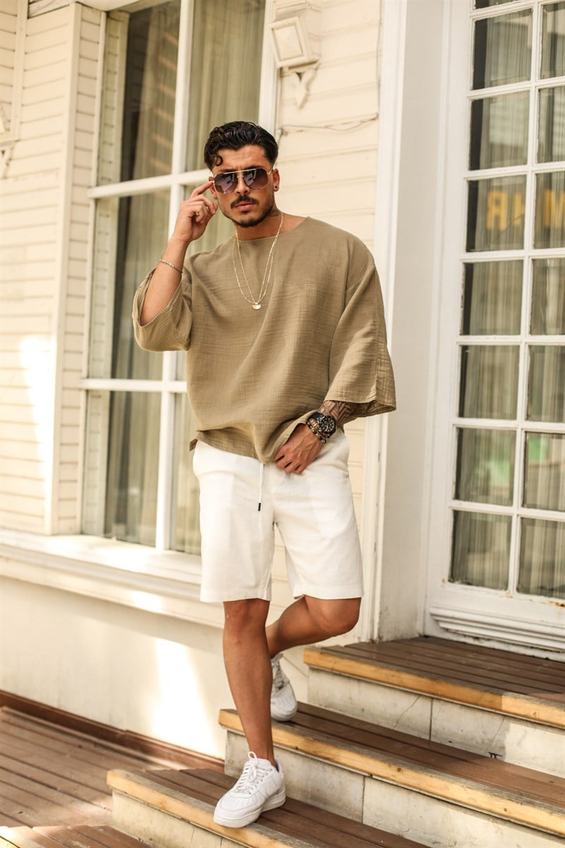 Müslin Fakir Kol Oversize T- shirt