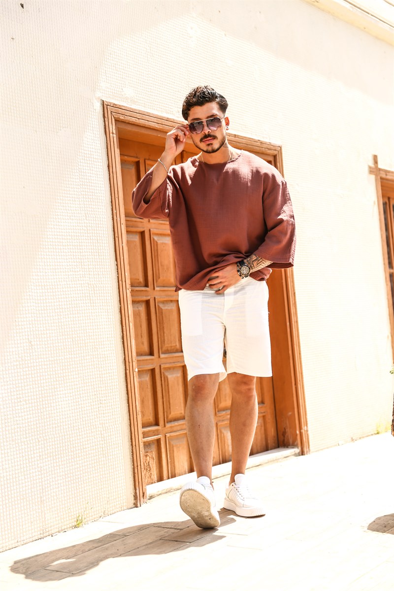 Müslin Fakir Kol Oversize T- shirt