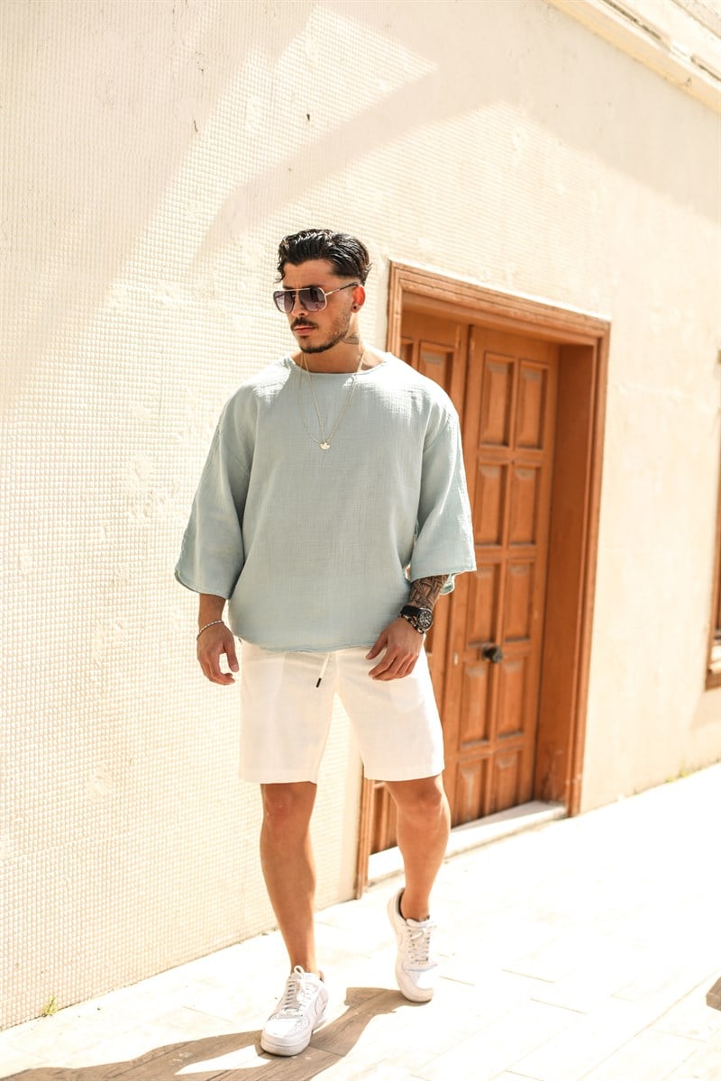 Müslin Fakir Kol Oversize T- shirt
