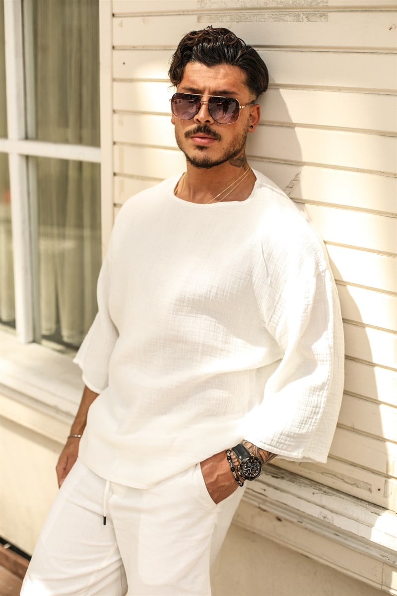 Müslin Fakir Kol Oversize T- shirt