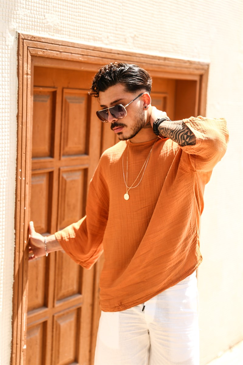 Müslin Fakir Kol Oversize T- shirt