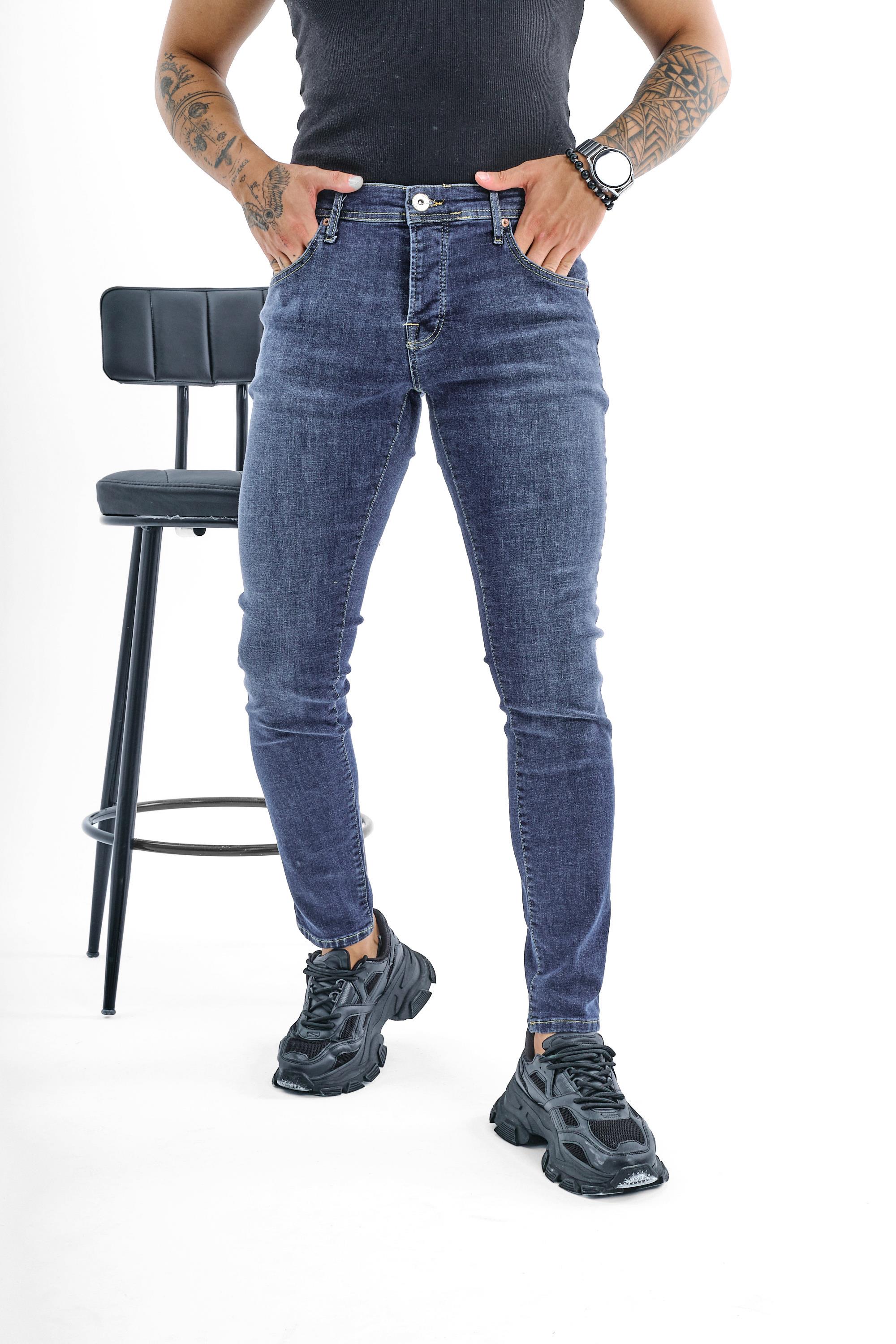 Narrow Skinny Jean Koyu Mavi