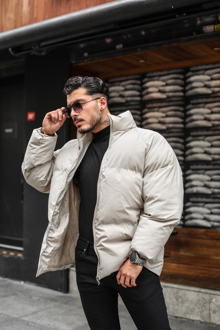 Oregom Kumaş Şişme Oversize  Mont