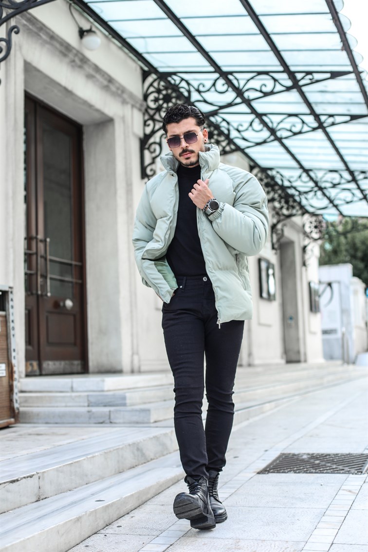 Oregom Kumaş Şişme Oversize  Mont