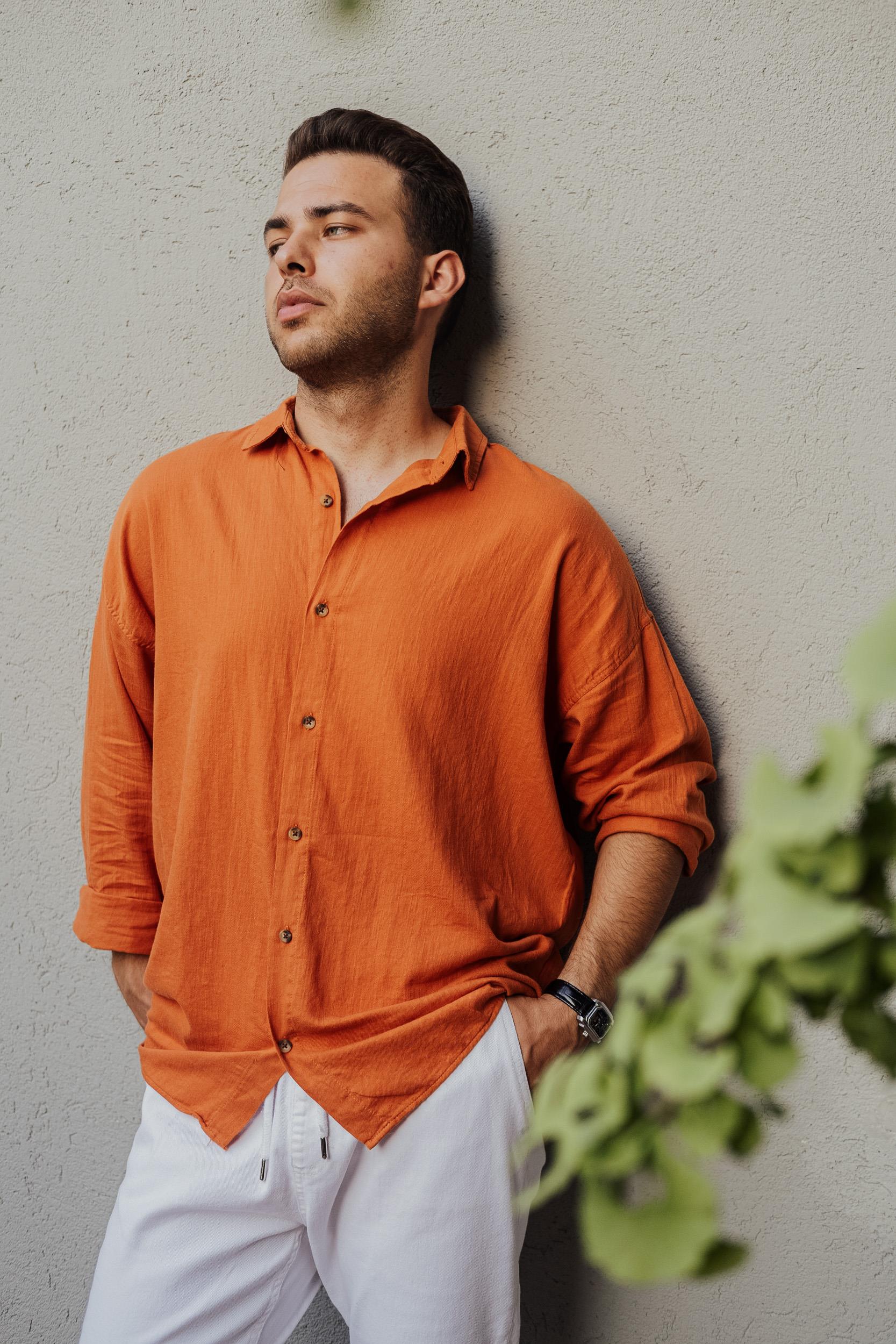 Örme Oversize Gömlek Kiremit