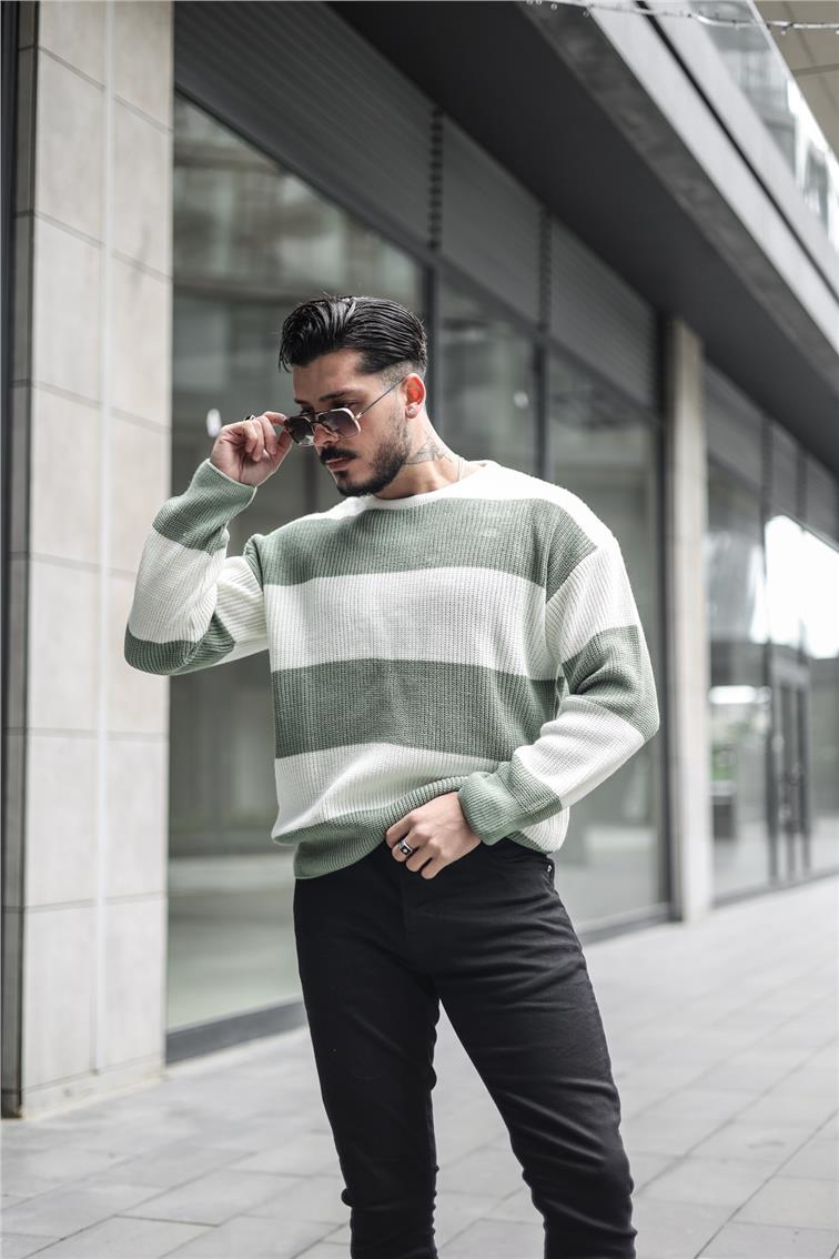 Örme Pamuklu Oversize Kazak Mint