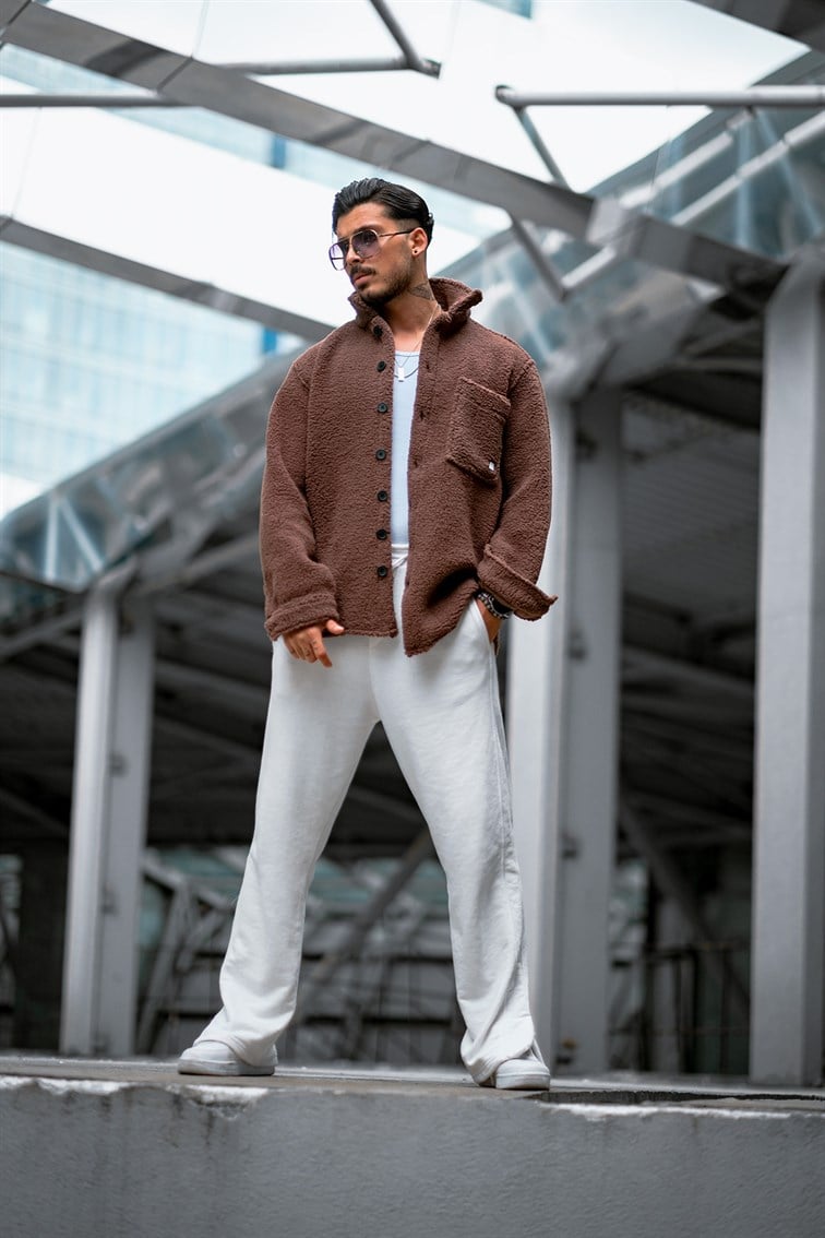 Oversize Basıc Peluş Gömlek / Ceket