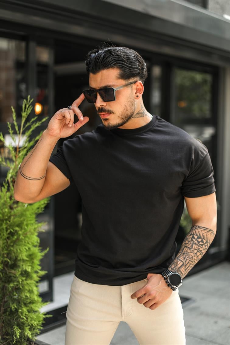 Oversize Basic T-Shirt Siyah