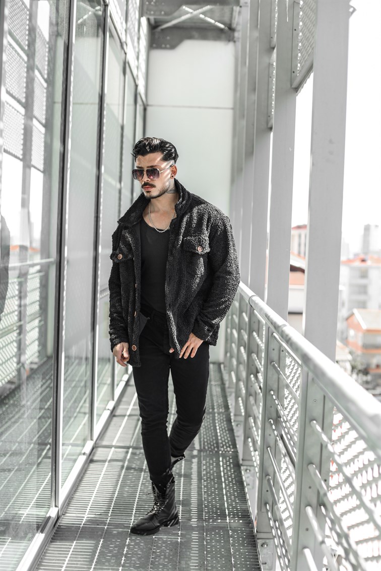 Oversize Peluş Gömlek / Ceket