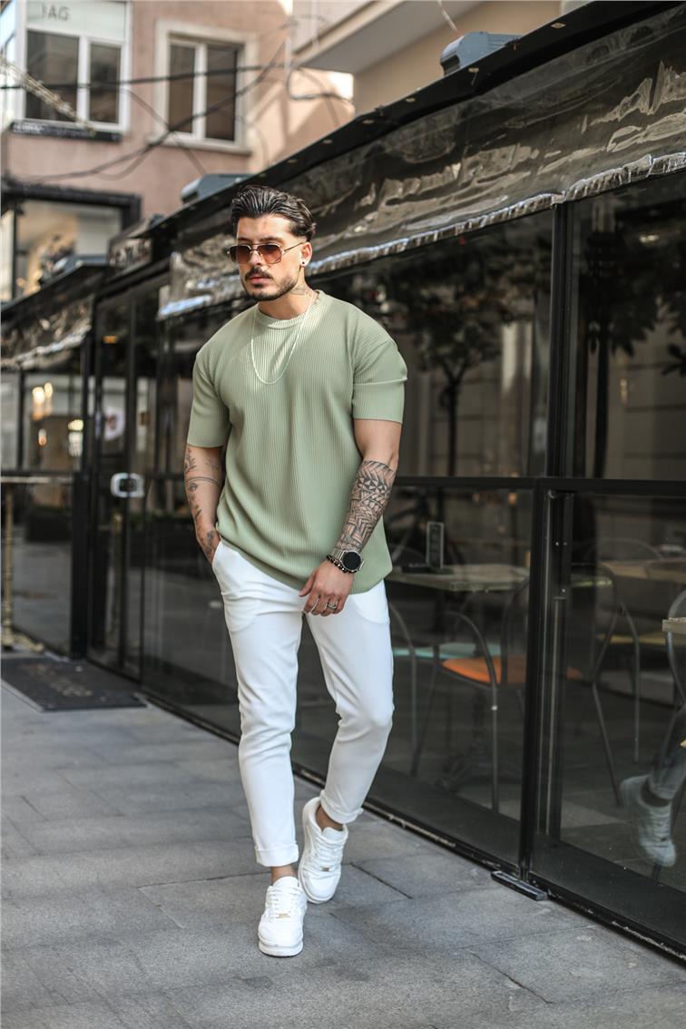 Oversize Rahat Fitilli T-Shirt Mint