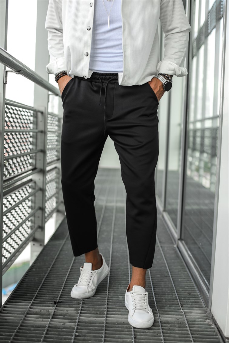 Paçası Kesik Mom Pantolon