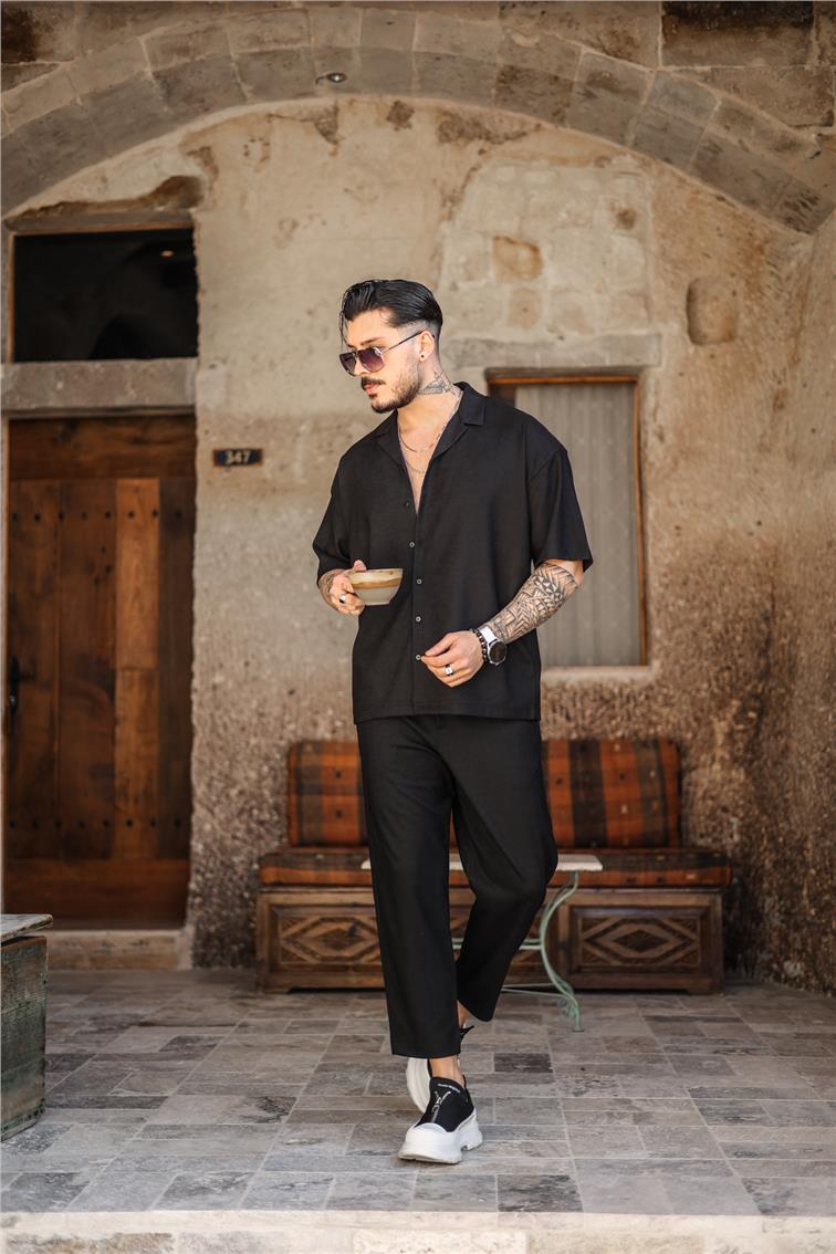 Pamuklu Baggy Pantolon Siyah