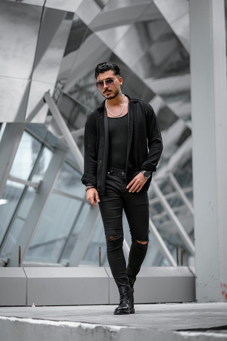 Pamuklu Basıc Oversize Gömlek