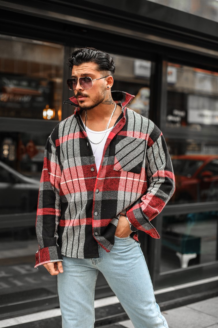 Pamuklu Oversize Oduncu  Gömlek