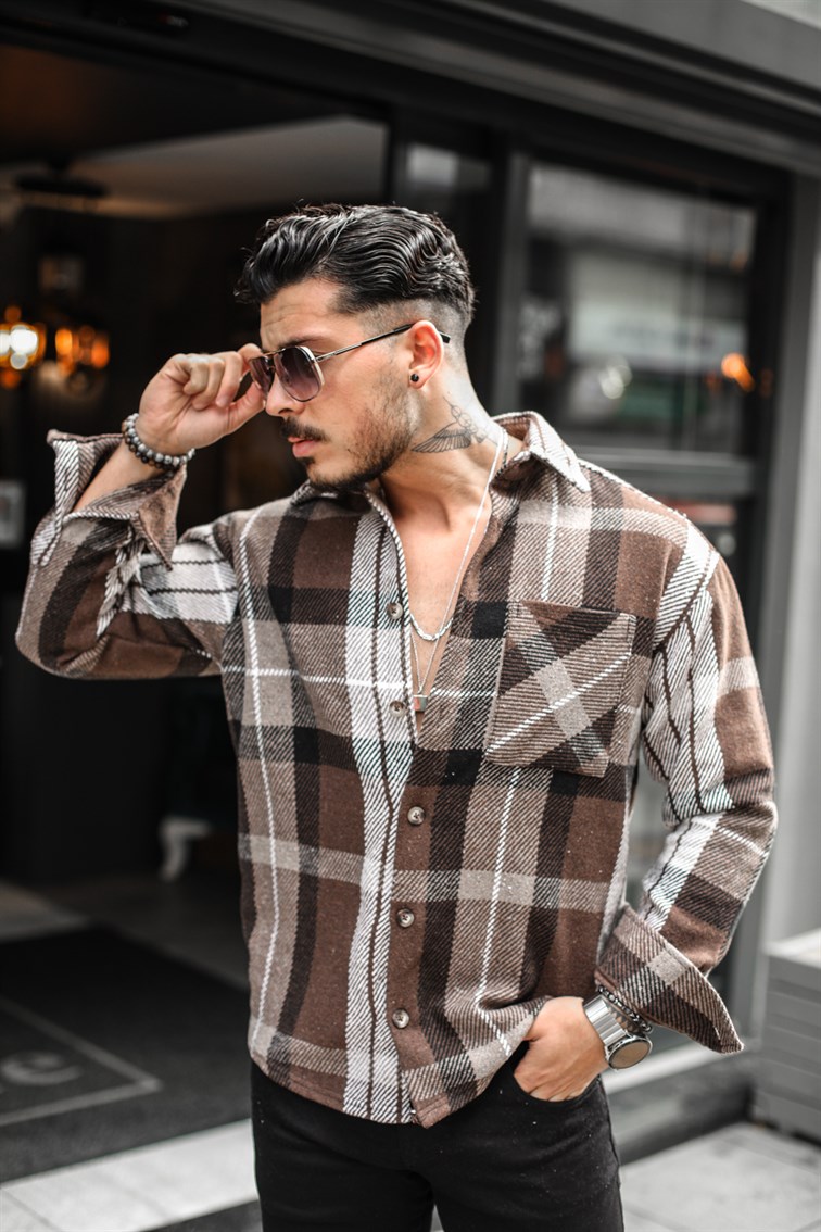 Pamuklu Oversize Oduncu  Gömlek