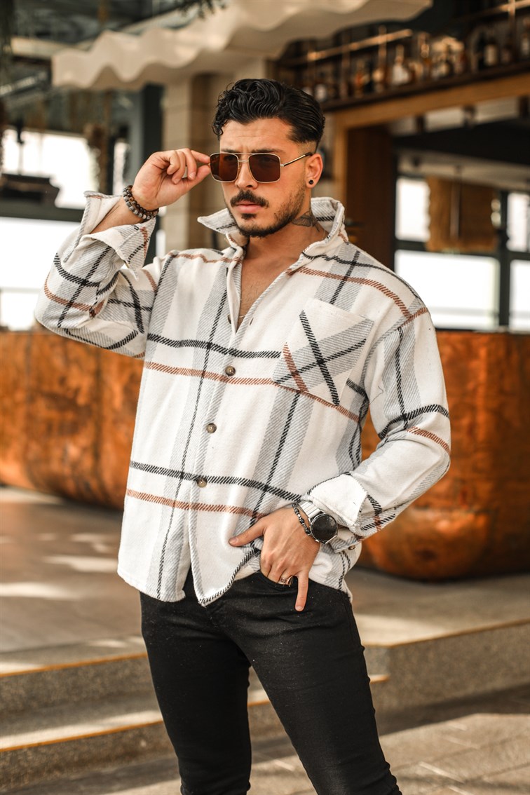 Pamuklu Oversize Oduncu  Gömlek