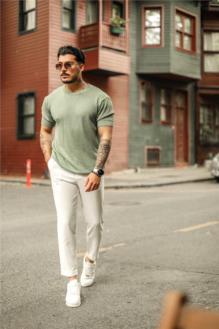 Papatya Detaylı Oversize T-Shirt Mint