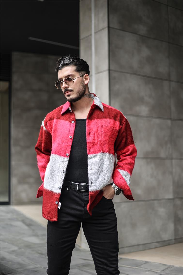 Paralel Oduncu Oversize Gömlek Fuşya