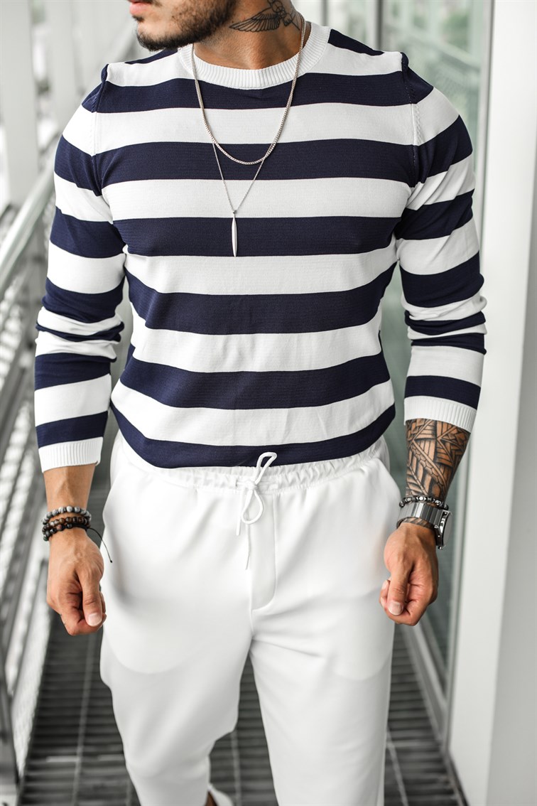 Paralel Triko Sweatshirt Lacivert · 2