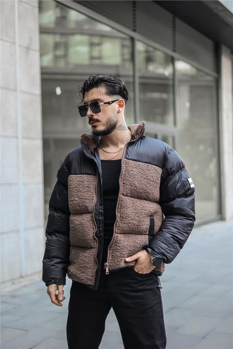Peluş Oversize Mont Kahve