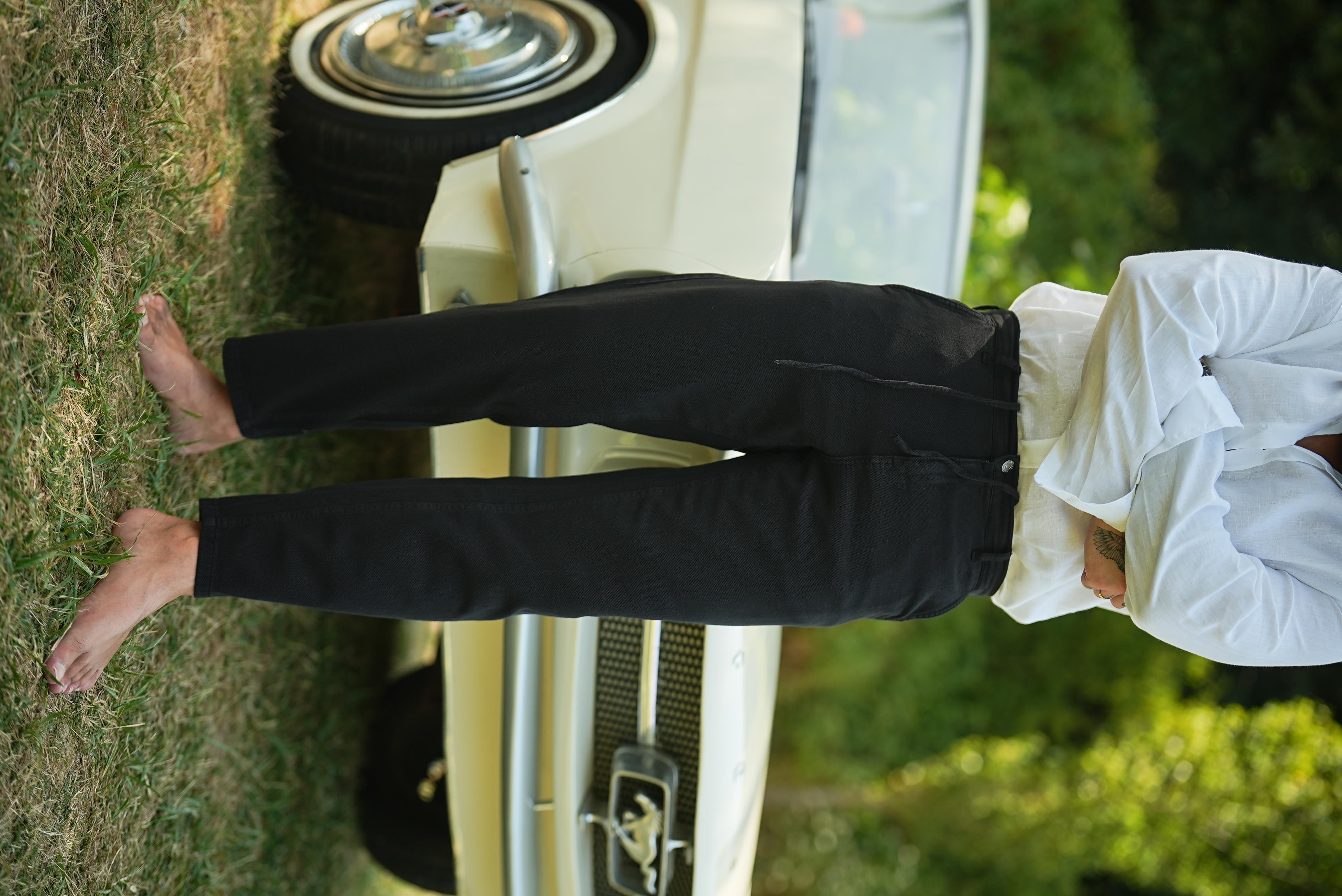 Rahat Kalıp Dokulu Pantolon Siyah