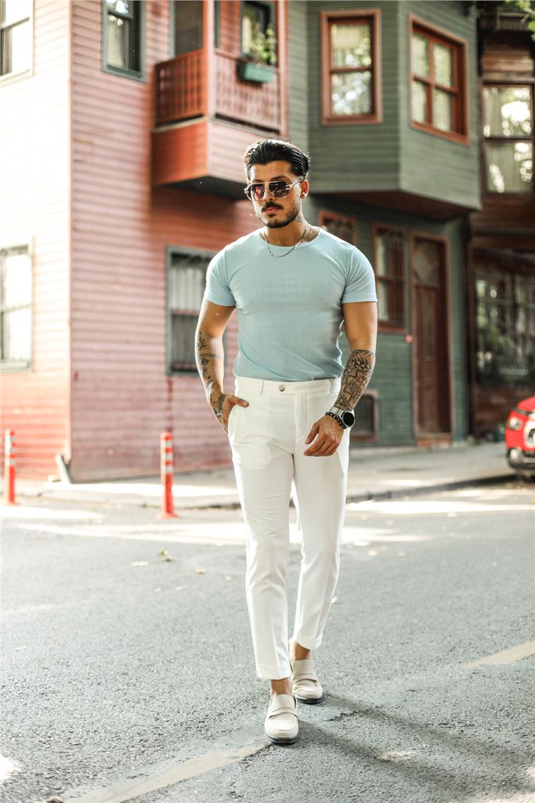 Regular Fit Fitilli T-Shirt Bebe Mavisi