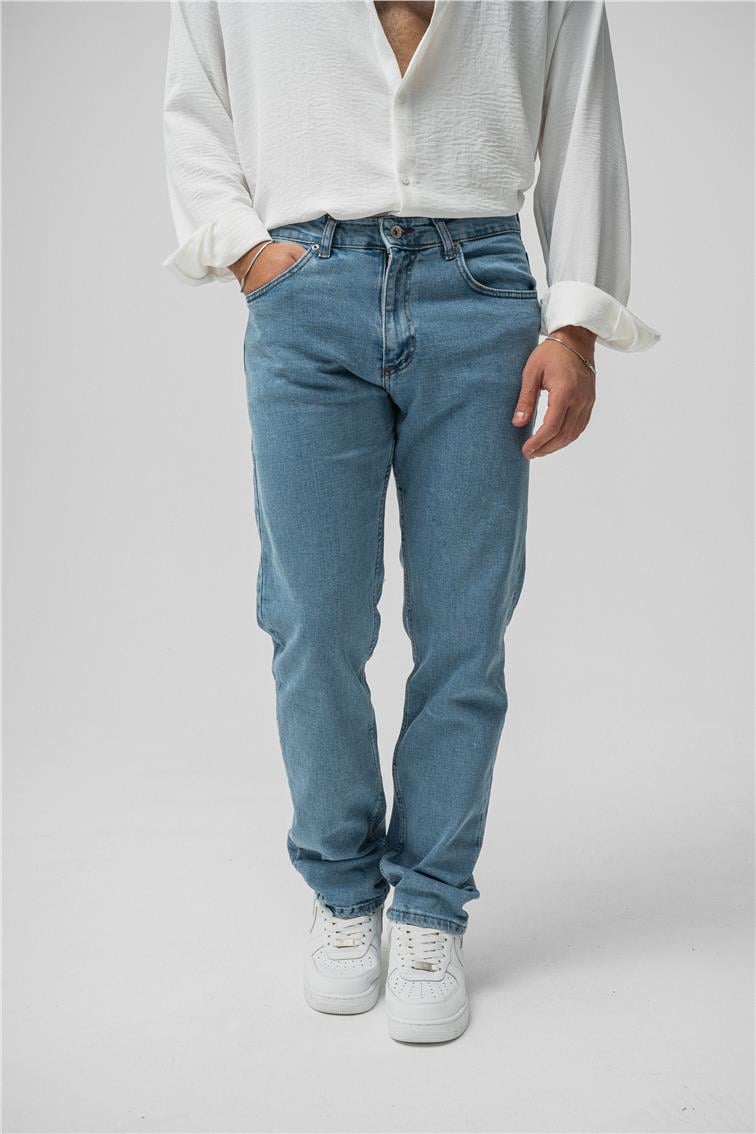 Regular Yıkamalı Jean Mavi