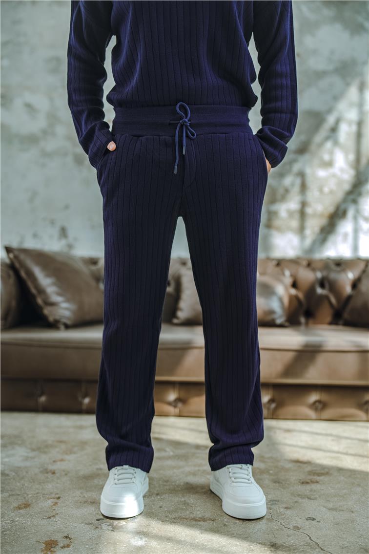 Ribanalı Comfort Pantolon Lacivert