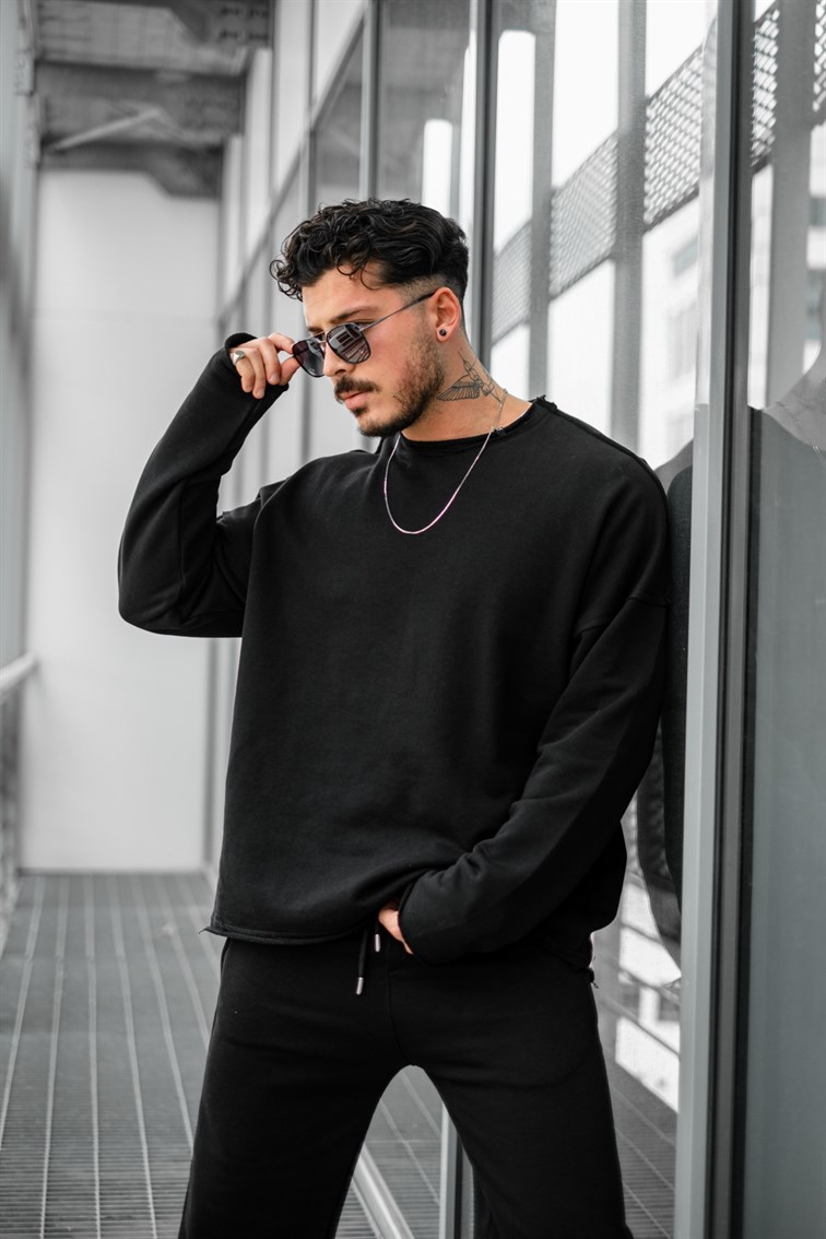 Ripped Detay Oversize Sweatshirt